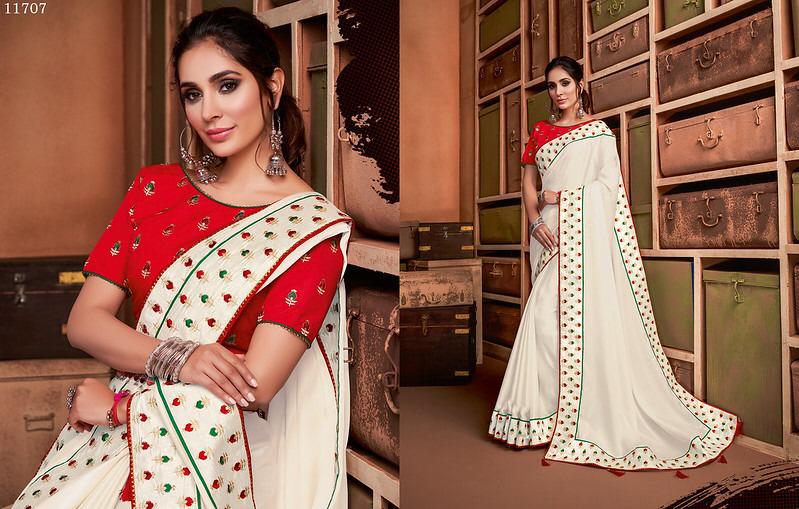 Bandhan By Rnc Soft Tissue Heavy Blouse Designer Sarees Wholesale Market In  Surat With Price - The Ethnic World