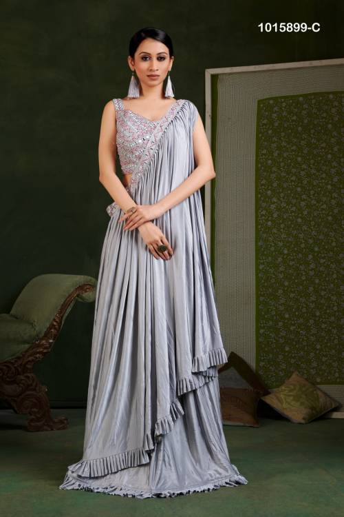 Amoha Trendz Ready To Wear Designer Saree 1015899 Colors