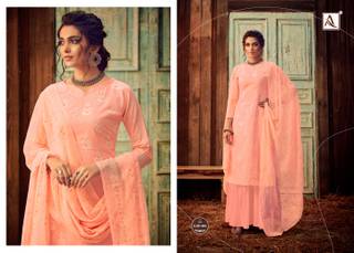 Alok Suit Bloom Gold 501-001 - 501-008 Pure Cotton Salwar Suit