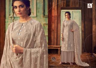 Alok Suit Bloom Gold 501-001 - 501-008 Pure Cotton Salwar Suit