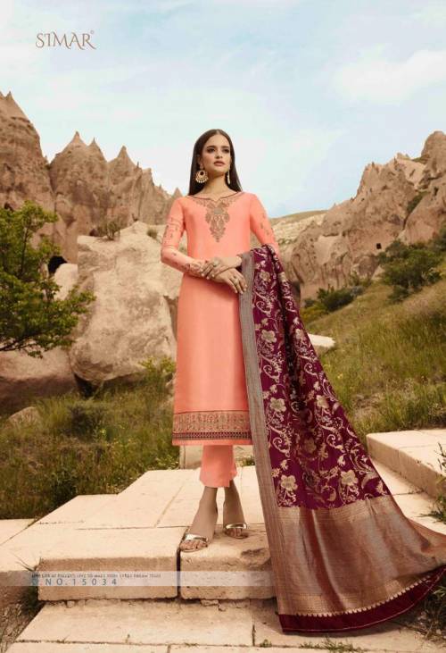 Glossy Simar Manya 15030-15035 Series Straight Suit