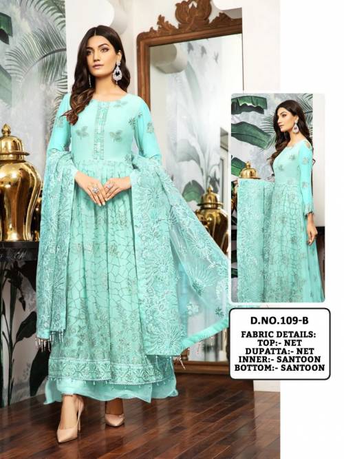 Pakistani Designer Suit KF 109 Colors