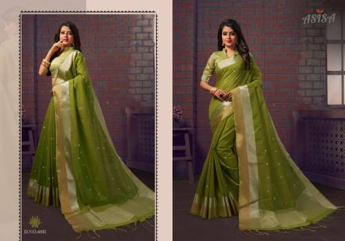 Asisa Kajal 4801-4811 Linen Skub Fancy Saree