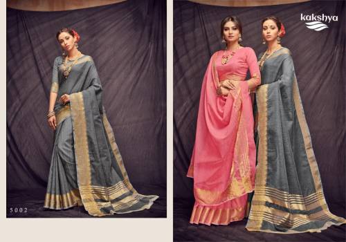 Kakshya Ruchi 5001-5006 Series Linen Zari Saree