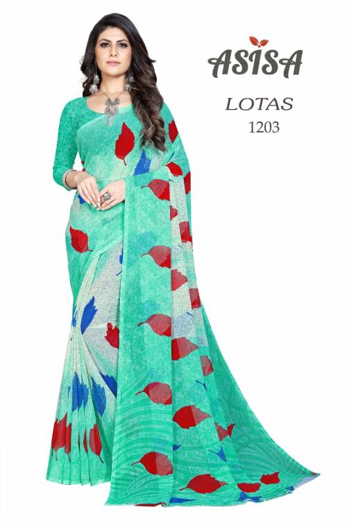 Asisa Lotus 1201-1204 Chiffon Saree