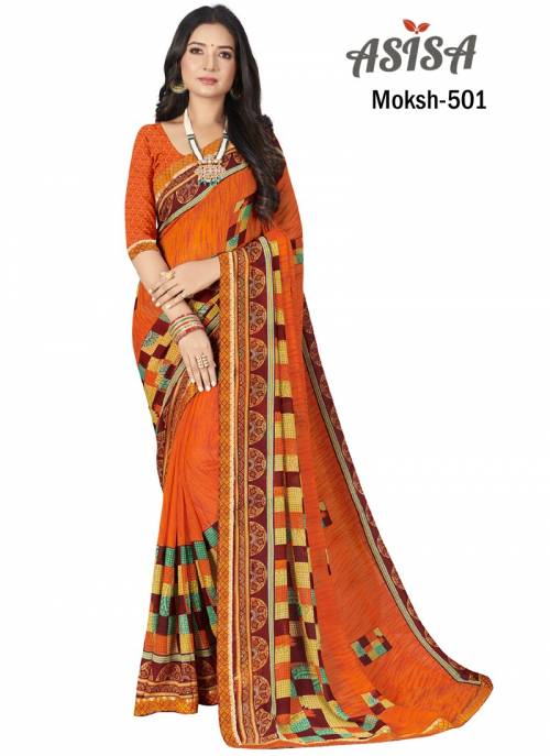 Asisa Moksh 501-508 Georgette Printed Saree