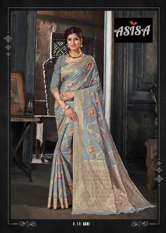 Asisa Muga Silk 6601-6606 Muga Silk Designer Saree