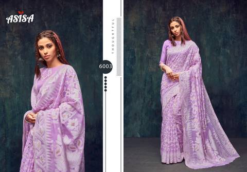 Asisa Nayantara 6001-6006 Jute Silk Designer Saree