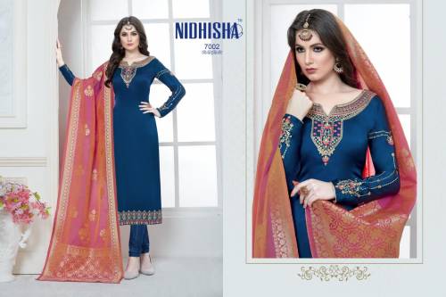 Nidhisha Vol7 7001-7004 Series Straight Churidar Suit