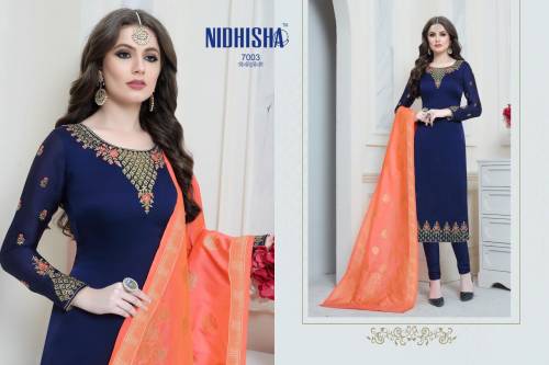 Nidhisha Vol7 7001-7004 Series Straight Churidar Suit