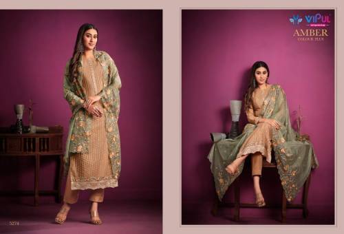 Vipul Fashion Amber Colour Plus 5271-5276 Series