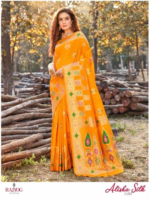 Rajyog Fabrics Alisha Silk 1101-1107 Festive Saree