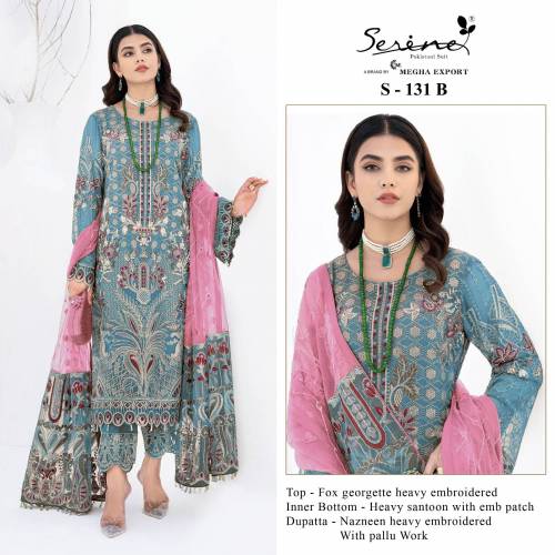 Serine Pakistani Suit S-131 Colors