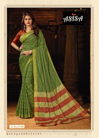 Asisa Shreya 6701-6706 Cotton Silk Designer Party Wear Saree