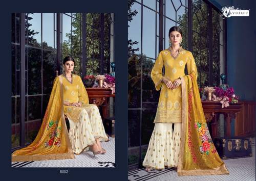 Swagat Violet Sezane 8001-8009 Pakistani Style Palazzo Salwar Suit