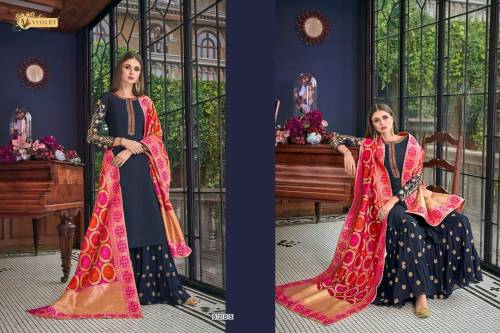 Swagat Violet Snow White 12 6201-6214 Series Palazzo Suits