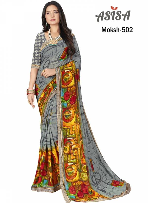Asisa Moksh 501-508 Georgette Printed Saree